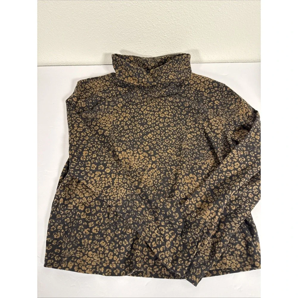Free People Cropped Turtle‎ Neck Cotton L/S Top XS D2